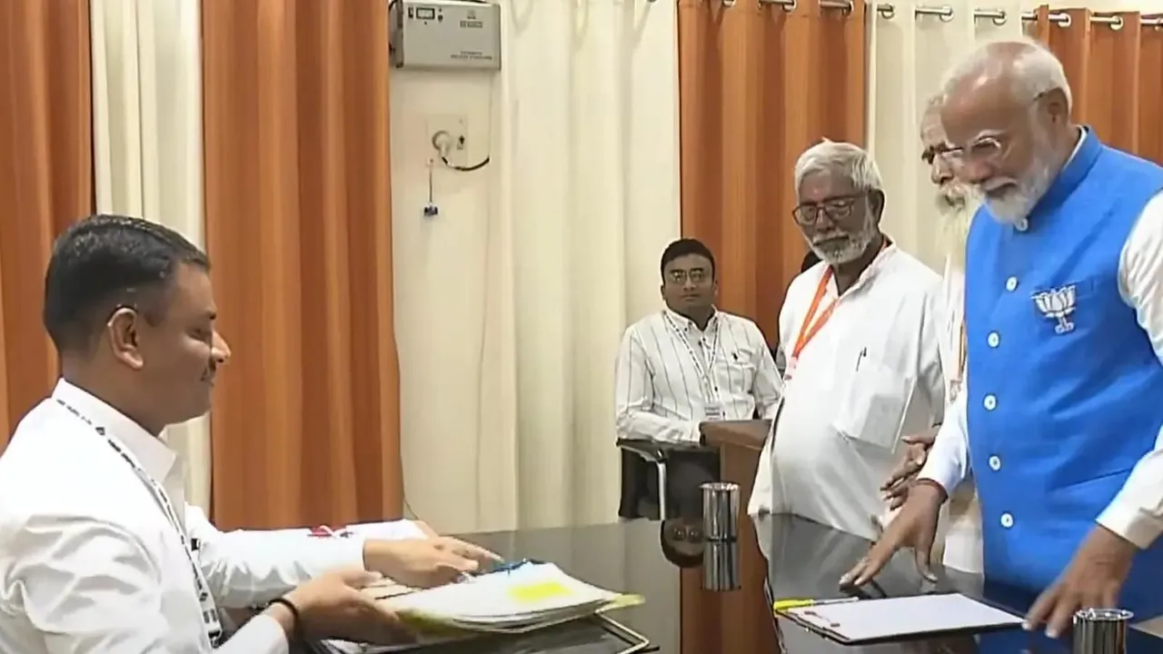 Prime Minister Narendra Modi files his nomination from Varanasi Lok Sabha constituency