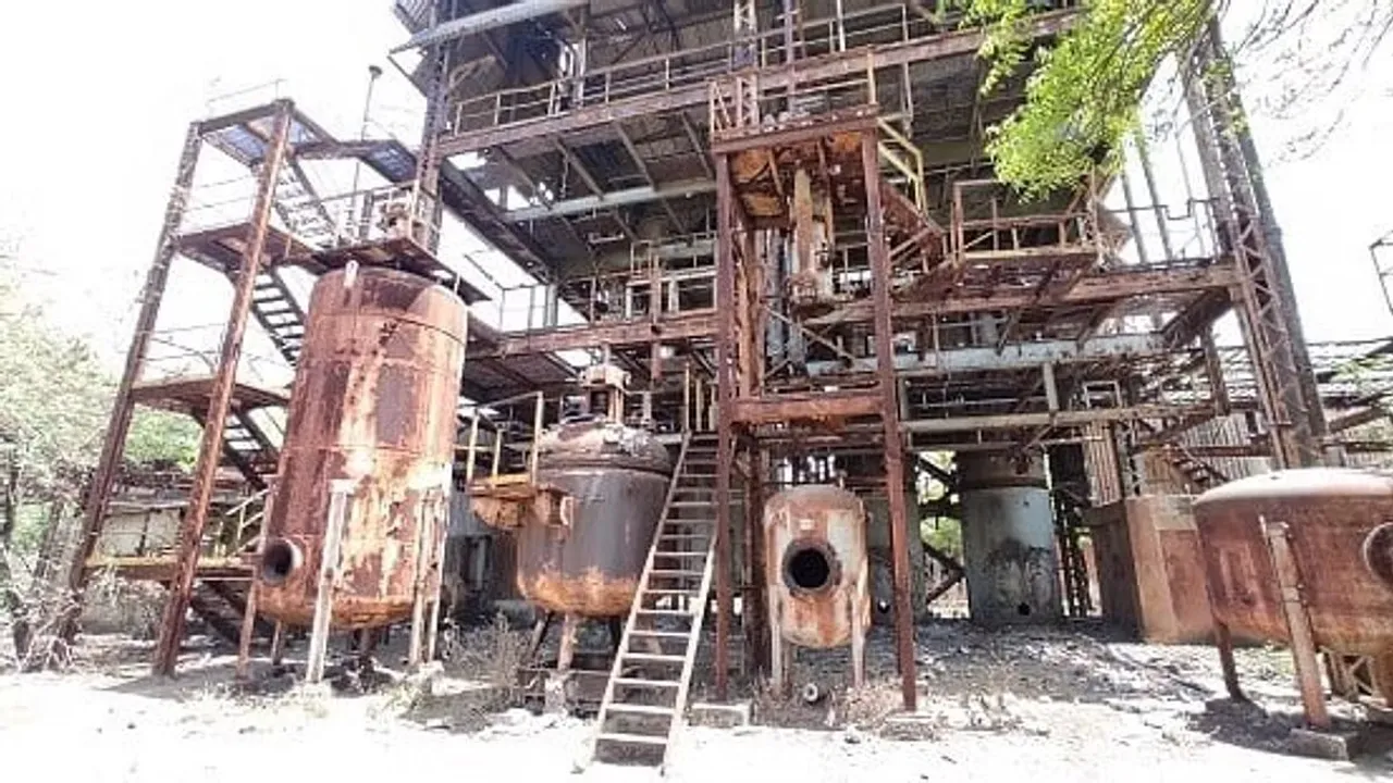 The abandoned industrial site where gas leakage took place in Bhopal.