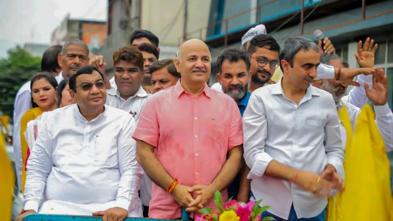 AAP Haryana Sushil Gupta, Manish Sisodia and Anurag Dhanda