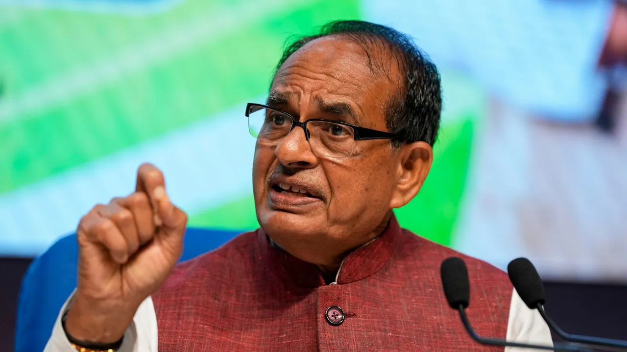 Union Minister for Agriculture & Farmers Welfare Shivraj Singh Chouhan addresses a press conference, in New Delhi, Thursday, Sept. 19, 2024.