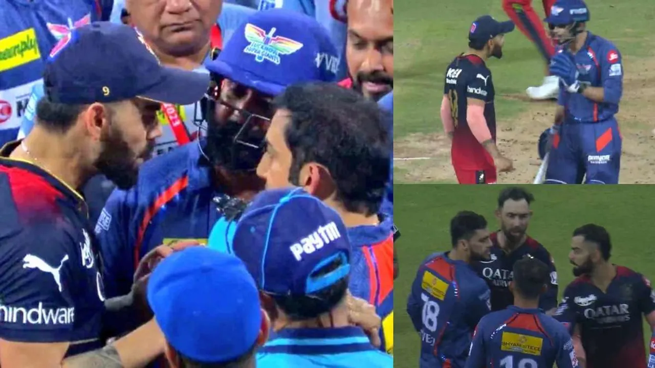 Ugly fight between Kohli and Gambhir in IPL, both fined 100% match fees