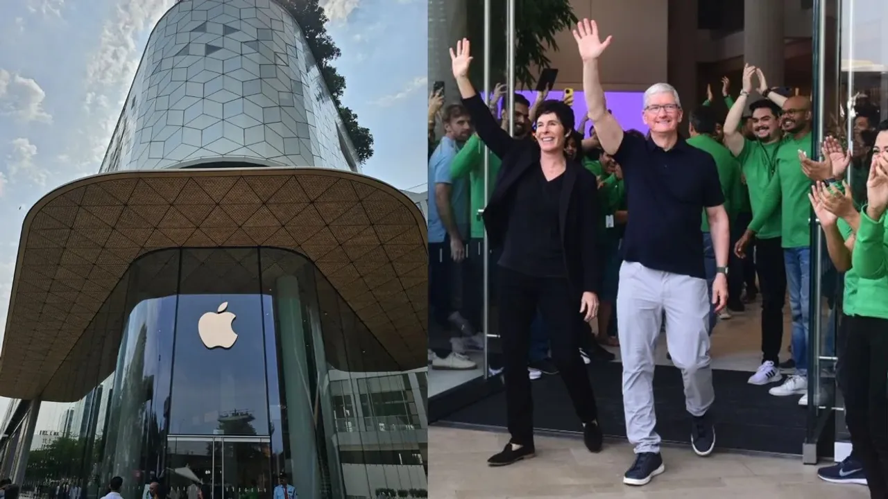 Tim Cook opens doors of Apple's first retail store in India in Mumbai