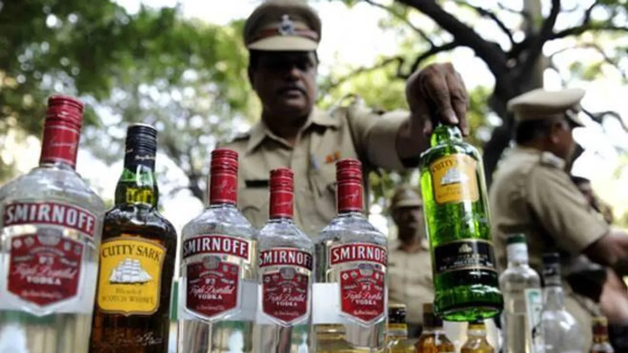 Chhattisgarh election Liquor bottles.jpg