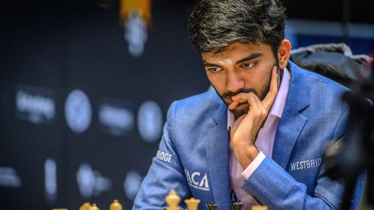 Indian GM D Gukesh at the FIDE Candidates 2024 chess tournament, in Toronto, Canada