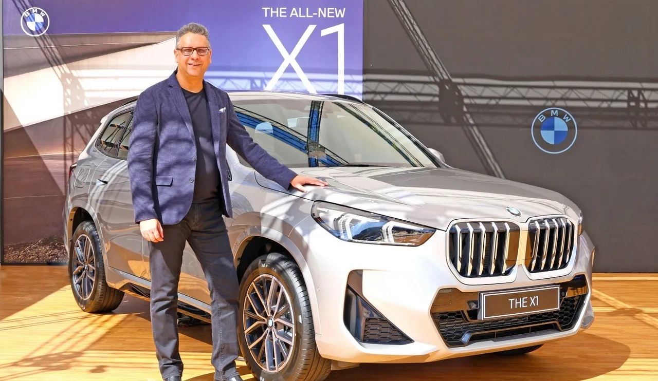 Vikram Pawah at the launch of BMW X1