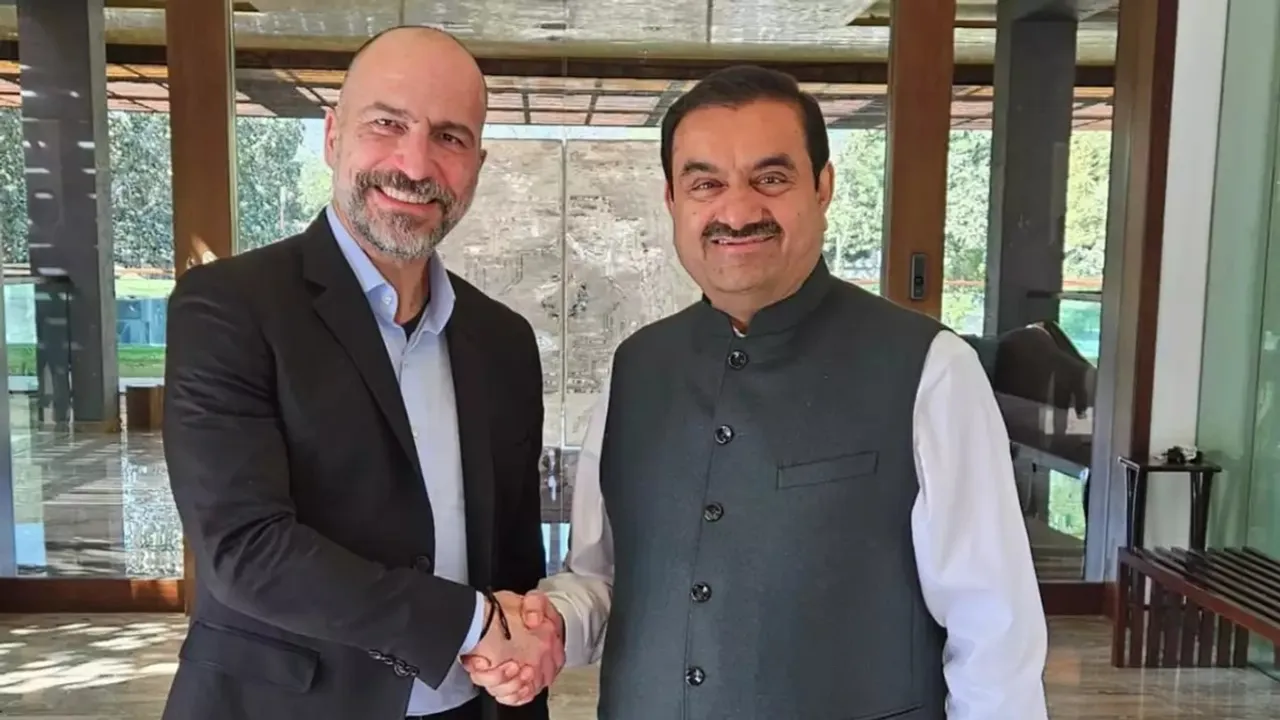 Adani Group chairman Gautam Adani meets Uber CEO Dara Khosrowshahi