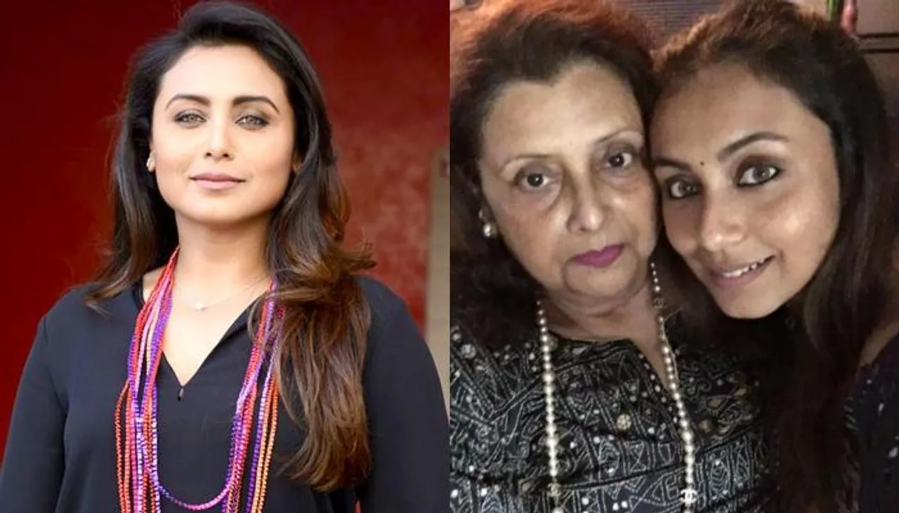 Rani Mukherjee with her mother 