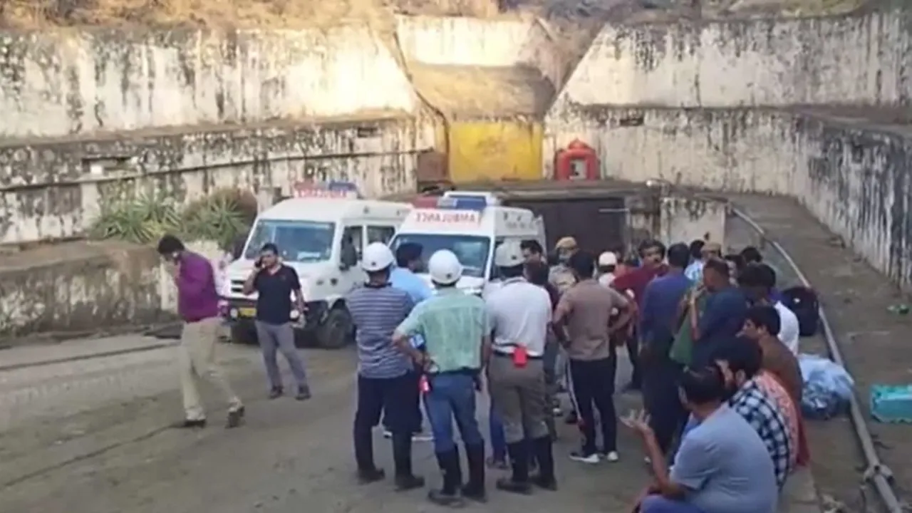 Rescue work underway after a lift collapsed at Kolihan mine, in Jhunjhunu district, Rajasthan, Wednesday, May 15, 2024