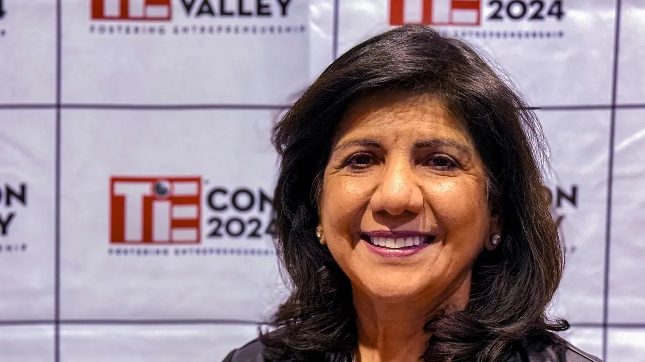 First woman President of the TiE Silicon Valley Anita Manwani during an interview with PTI