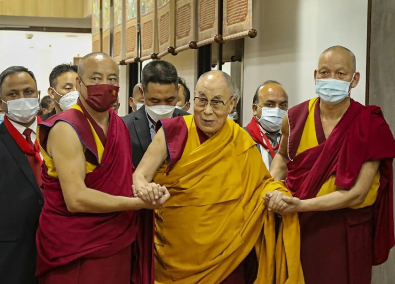 Tibetan spiritual leader the Dalai Lama arrives to inaugurate a museum on his 87th birthday, in Dharamshala, Wednesday, July 6, 2022.