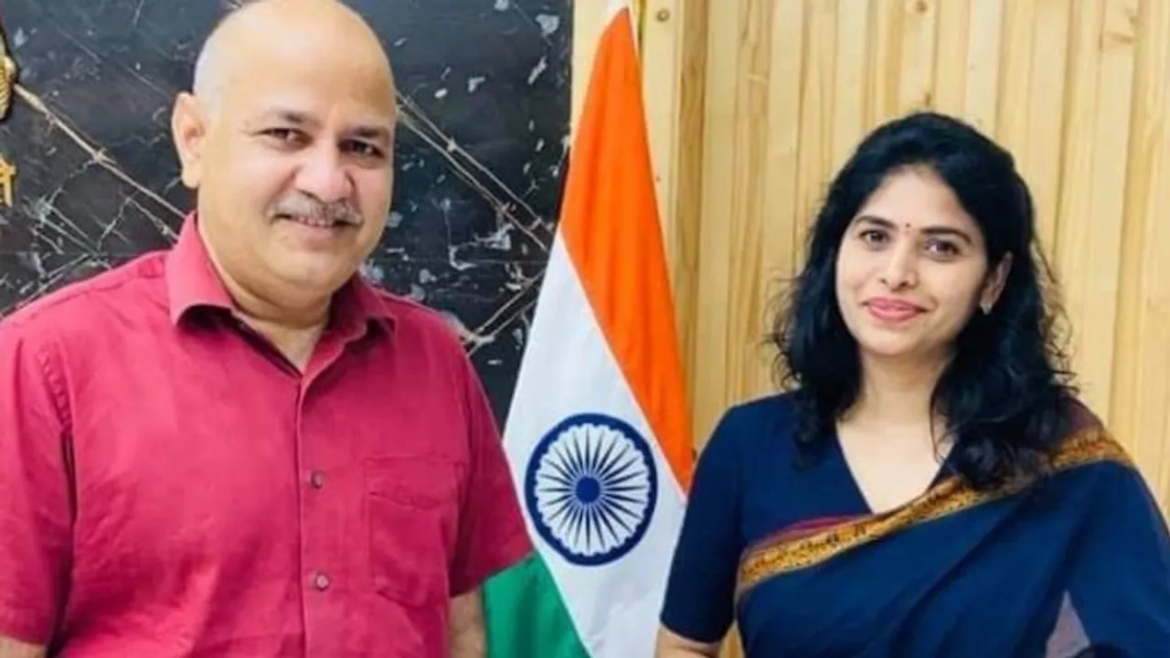 Manish Sisodia with Sirisha Rao (File photo)