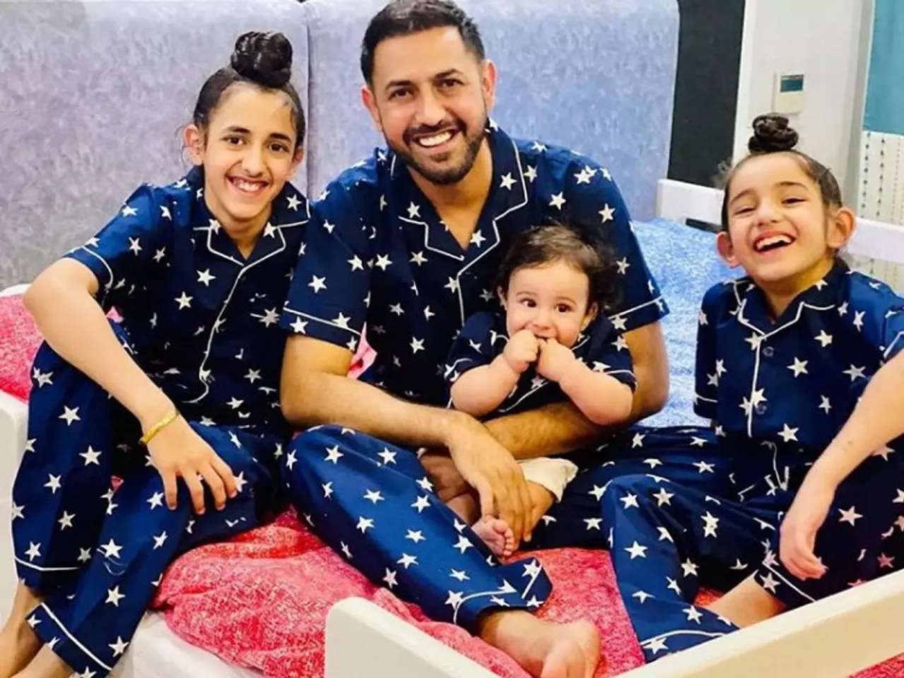 Grippy Grewal with his 3 sons