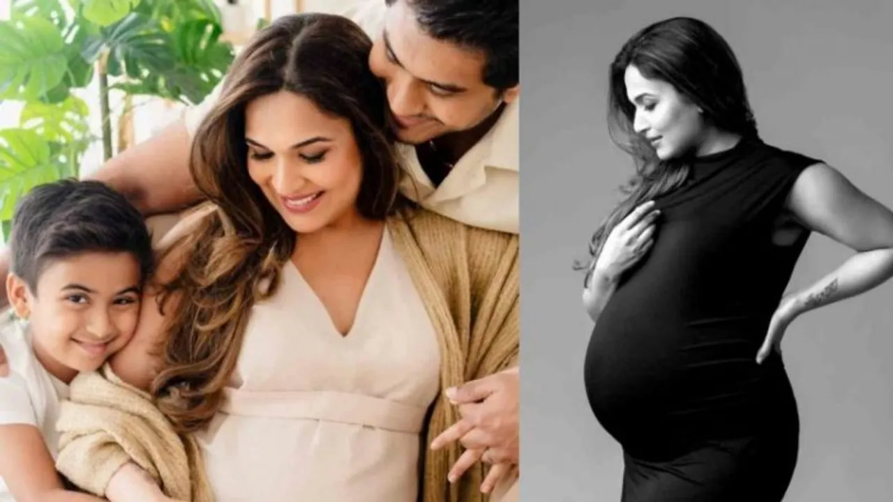 Soundarya Rajnikanth flaunting her baby bump during her pregnancy period