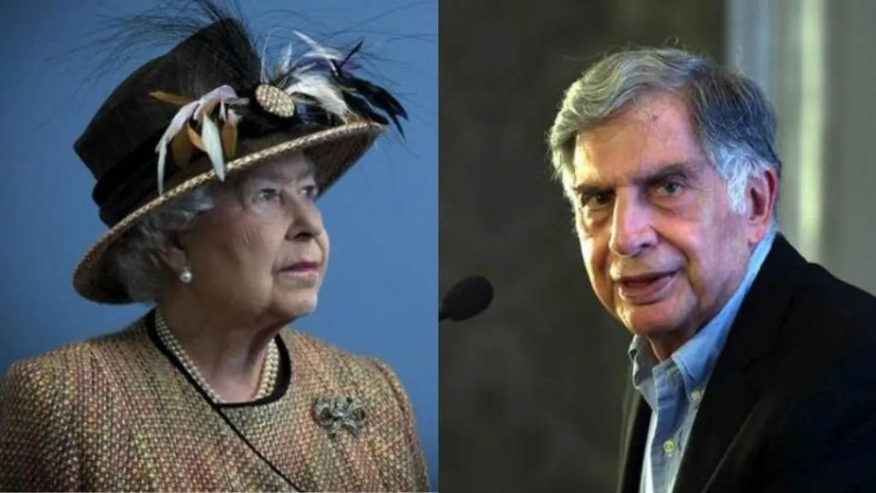 Queen Elizabeth II (Left); Ratan Tata (Right)