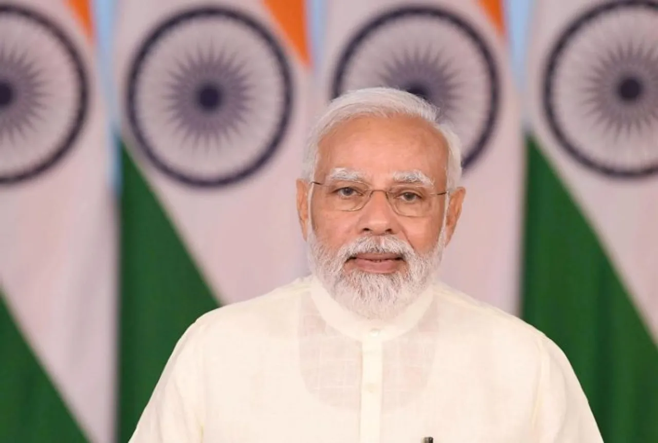 Prime Minister Narendra Modi at I2U2 virtual summit (File photo)