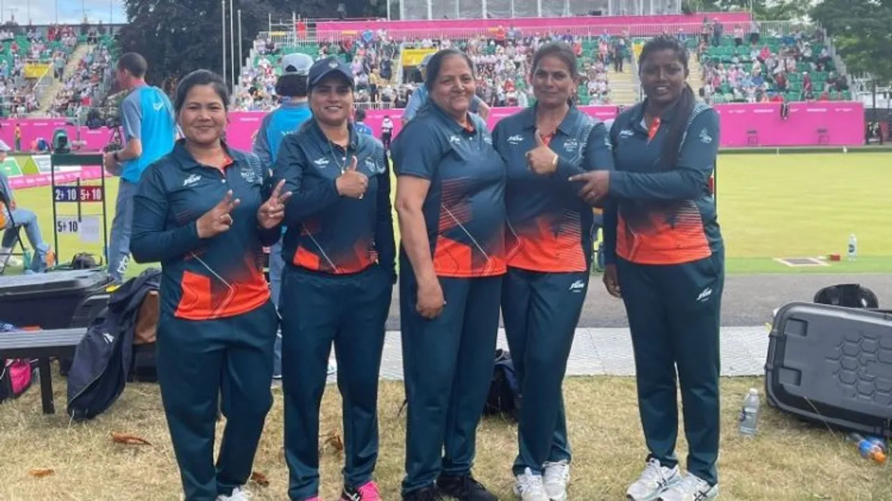 India's Lawn Bowl Women's Four team creates history by becoming the 1st Indian Team to reach the Finals of Commonwealth Games