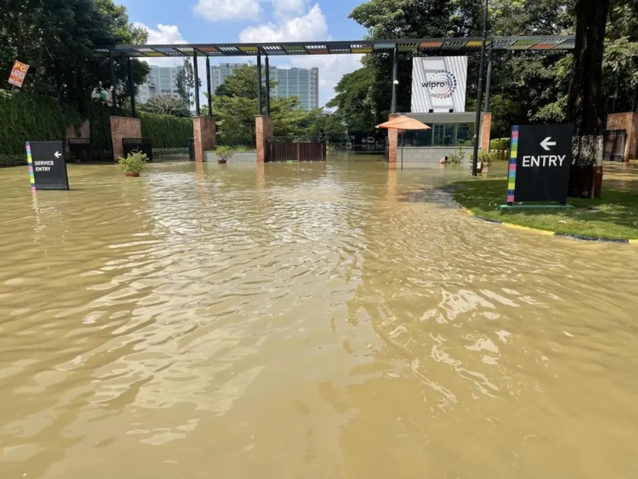 The Wirpo office in the city got flooded due to  incessant rains 