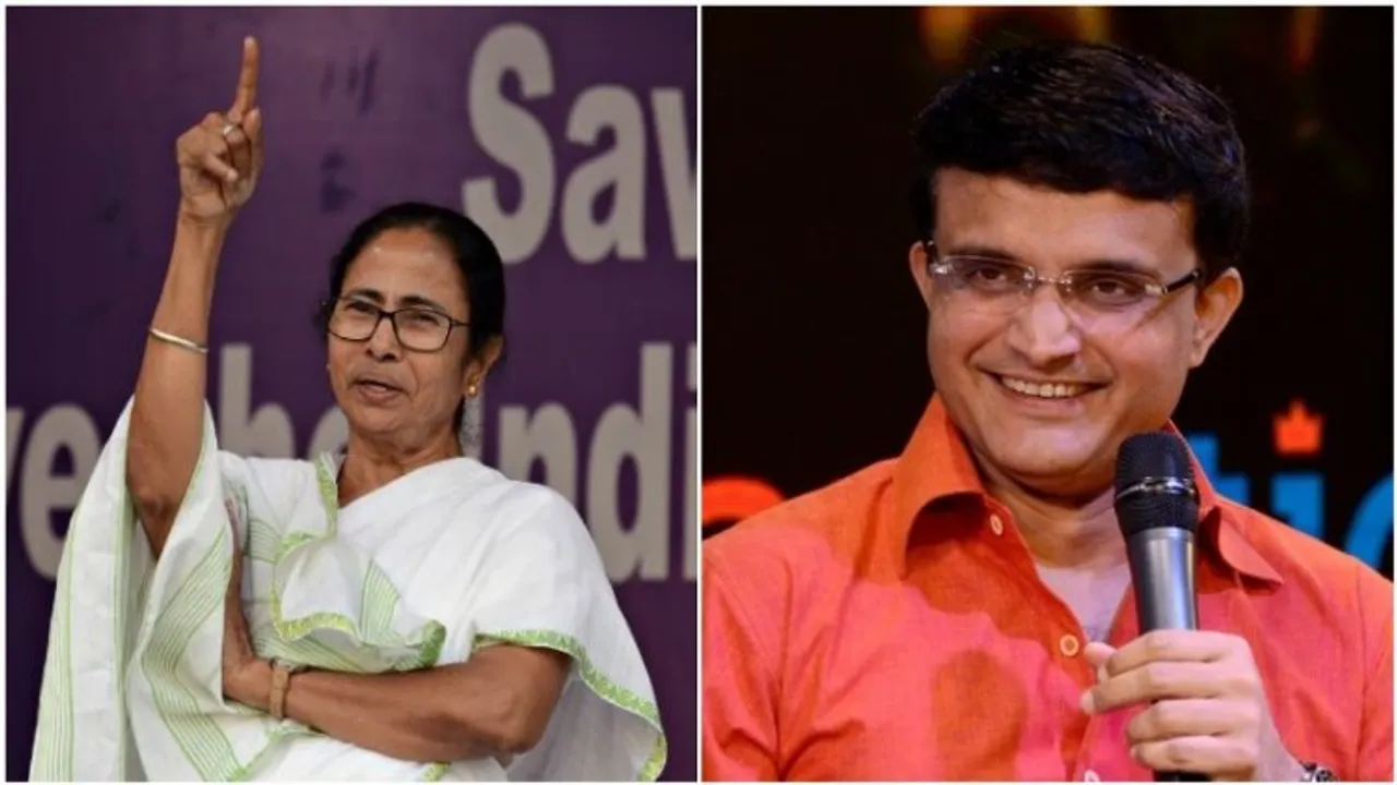 Mamata Banerjee (Left); Sourav Ganguly (Right)