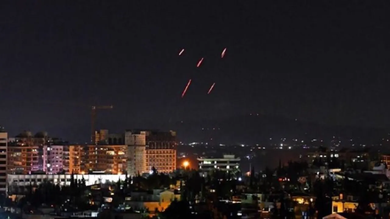 An Israeli missile strike against the Syrian soil