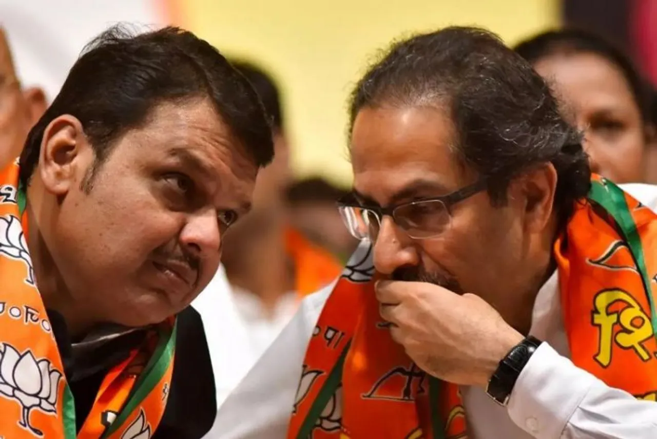 BJP's Devendra Fadnavis with Shiv Sena chief Uddhav Thackeray (File photo)