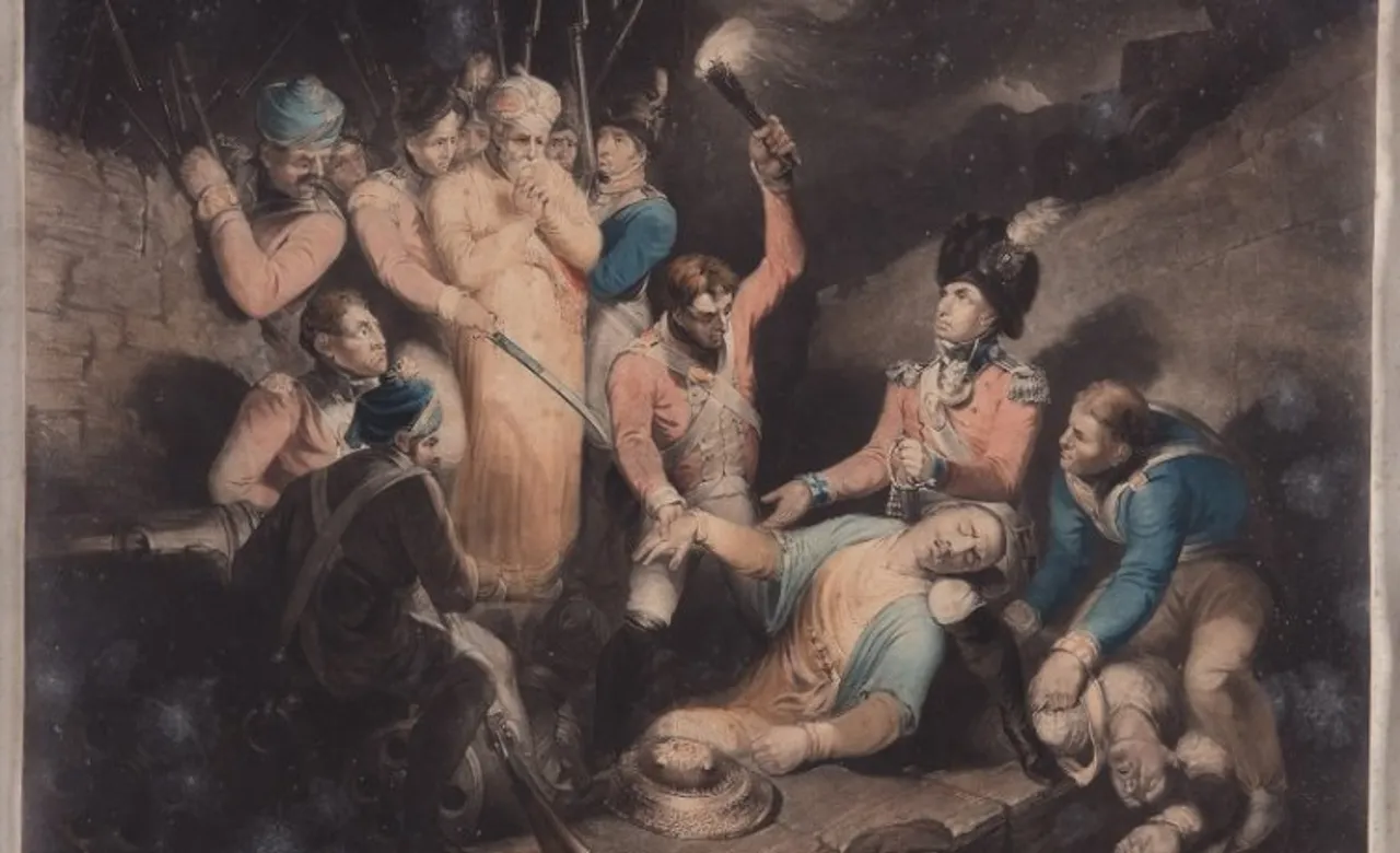 Art work of 'Finding of the body of Tipu Sultan'