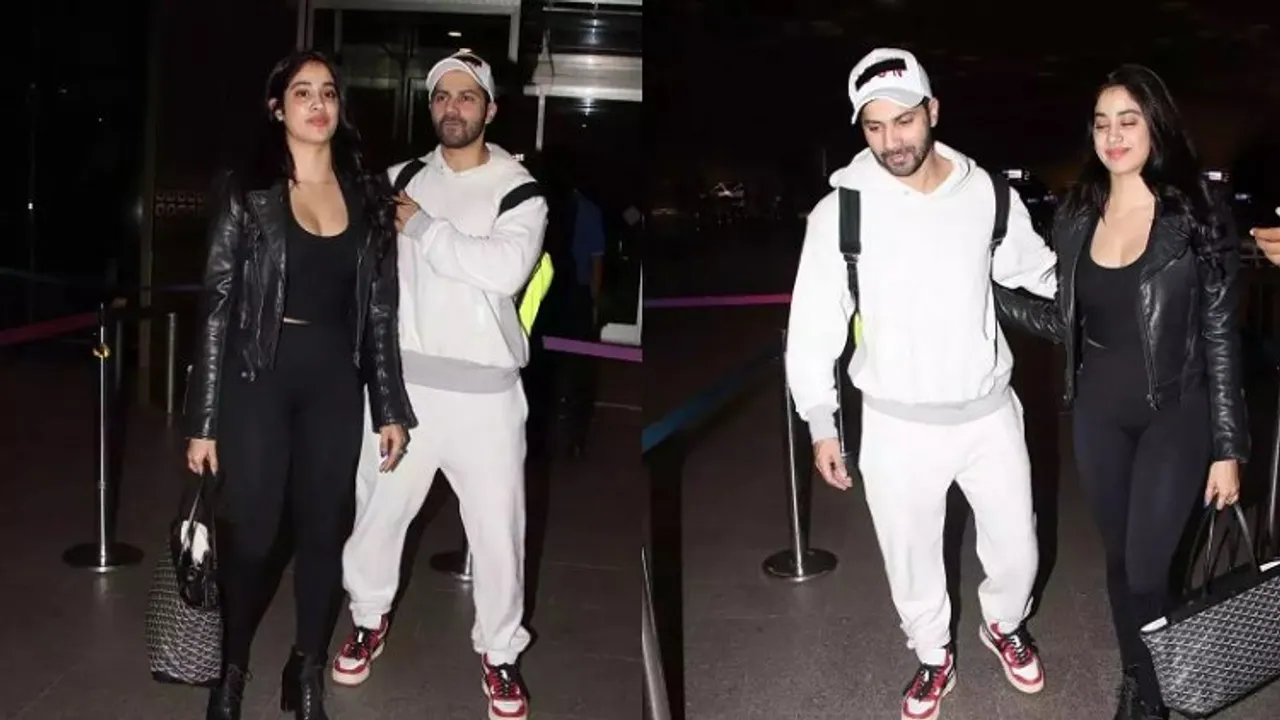 Janhvi Kapoor and Varun Kapoor off to various location for 'Bawaal' shooting