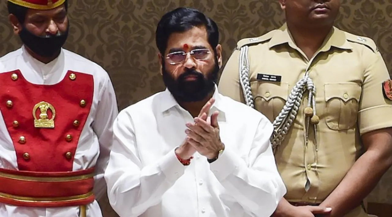 Eknath Shinde at swearing in ceremony