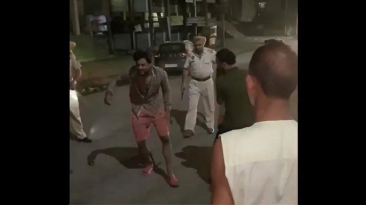 Screen grab from viral video of the incident