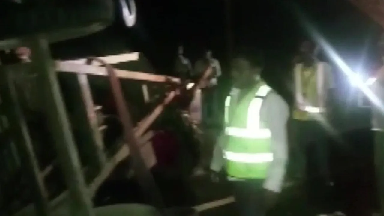 Visuals from the accident site in Pali