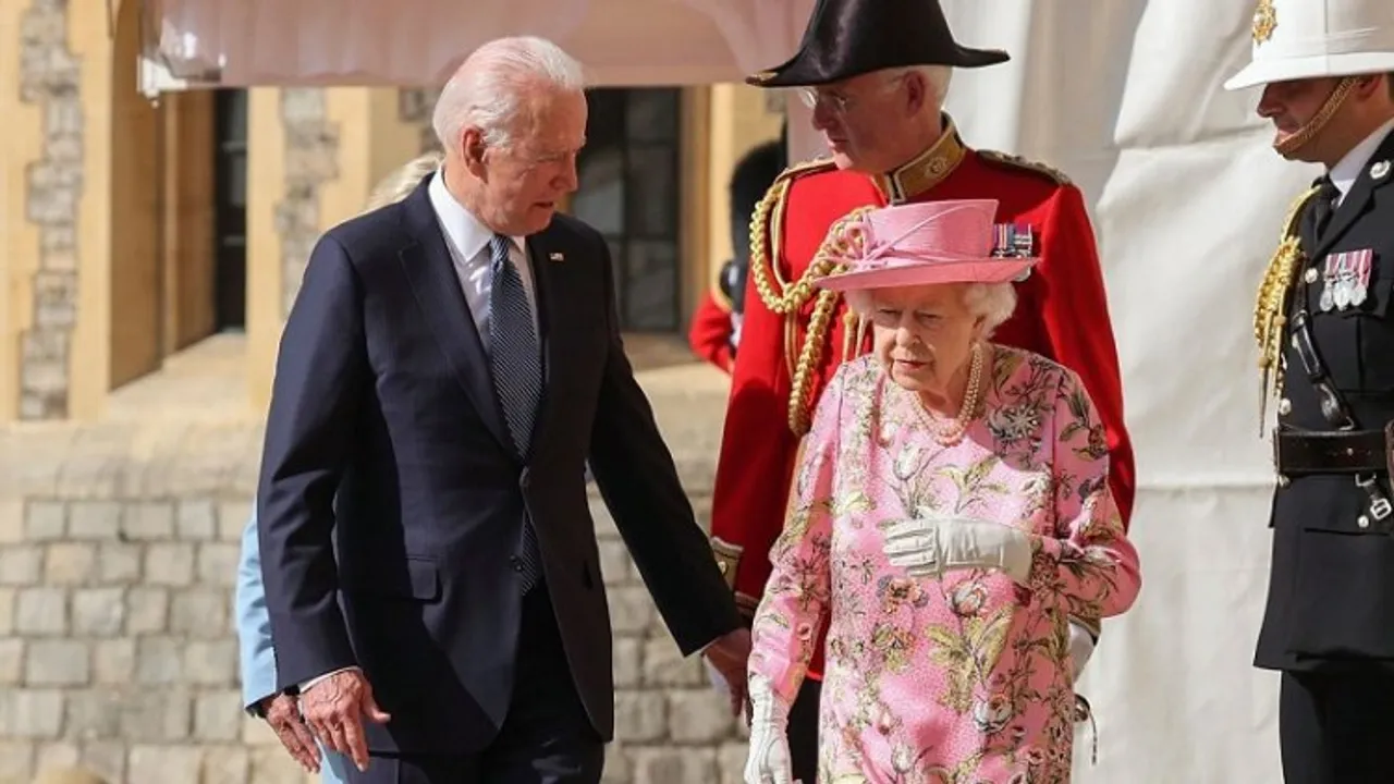 Joe Biden with Queen Elizabeth II (File photo)