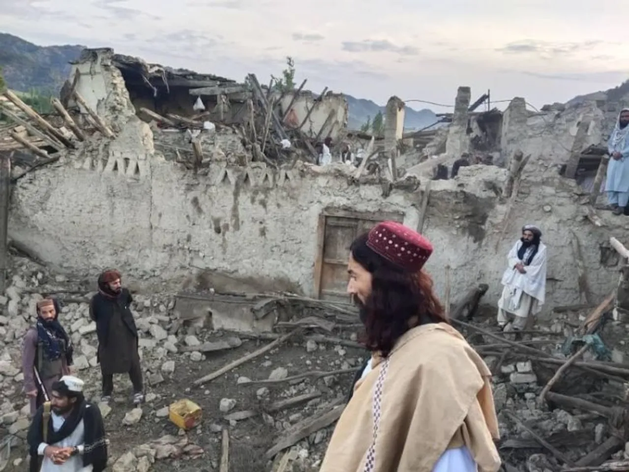 Scene from earthquake devastation in Afghanistan
