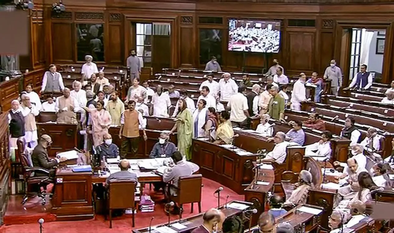 A chaotic Rajya Sabha (File photo)