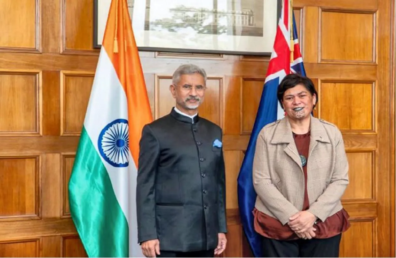 S Jaishankar with New Zealand's Foreign Minister
