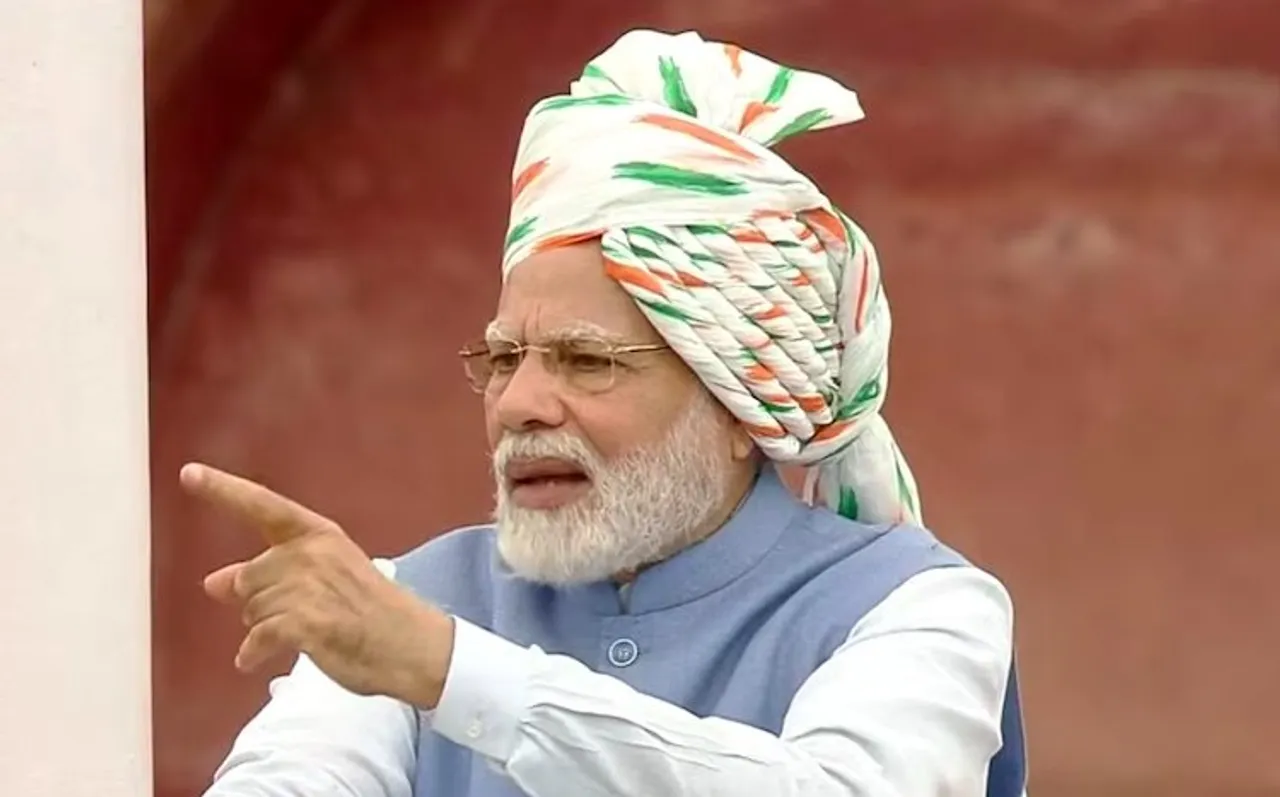 PM Modi addressing the nation from Red Fort