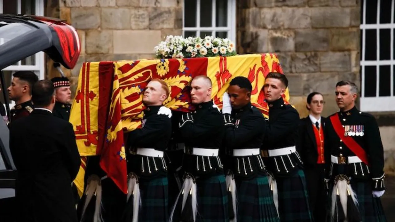 Queen Elizabeth II's coffin arrives in Edinburgh