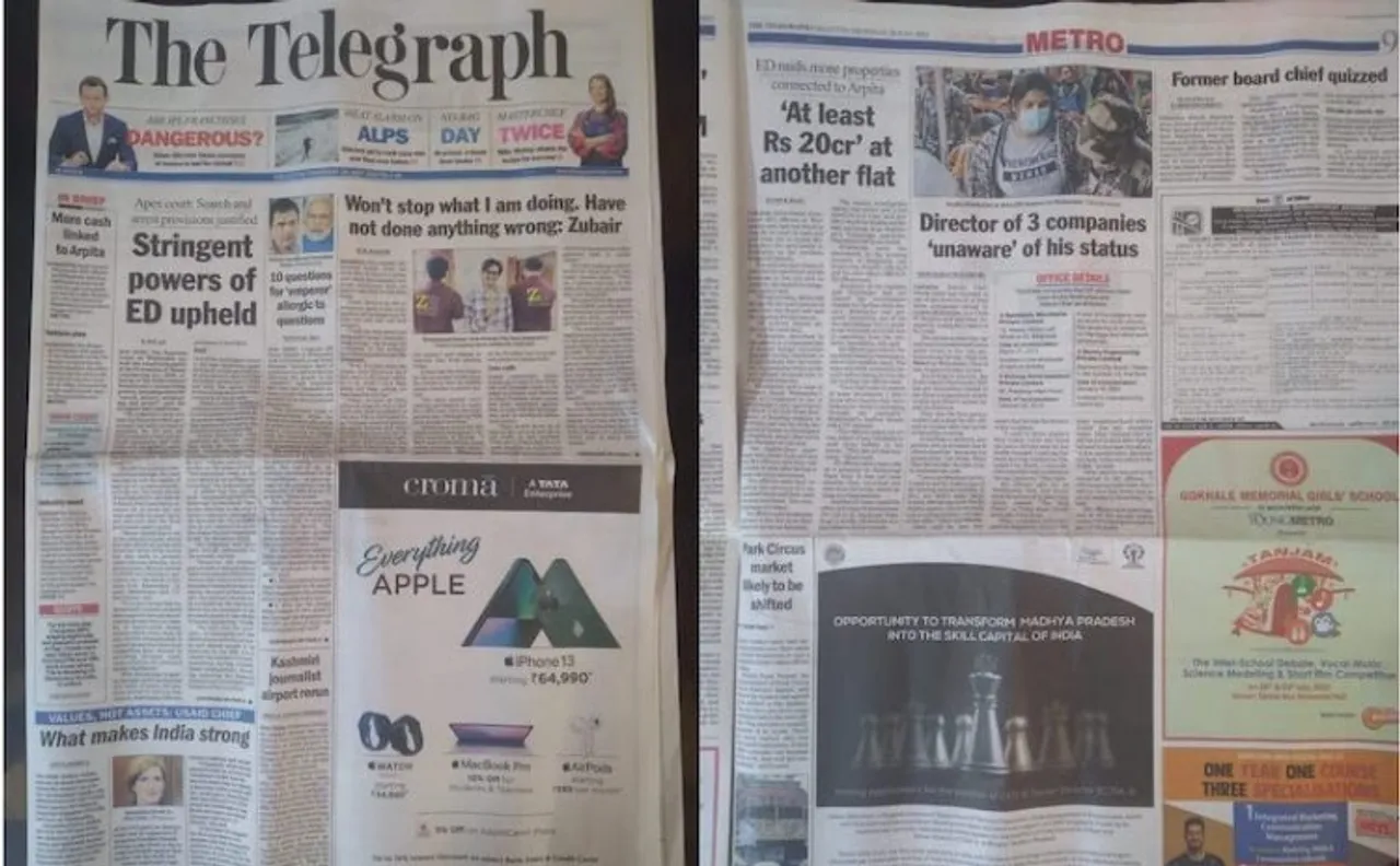 July 28 edition of The Telegraph
