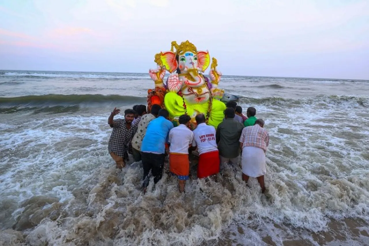 Immersion of Lord Ganesh idols
