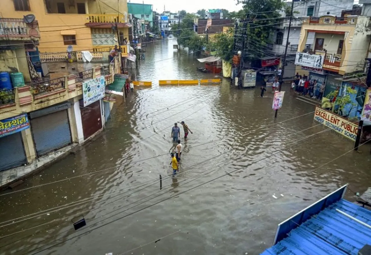 Waterlogging after rains in Indore (Representative photo)