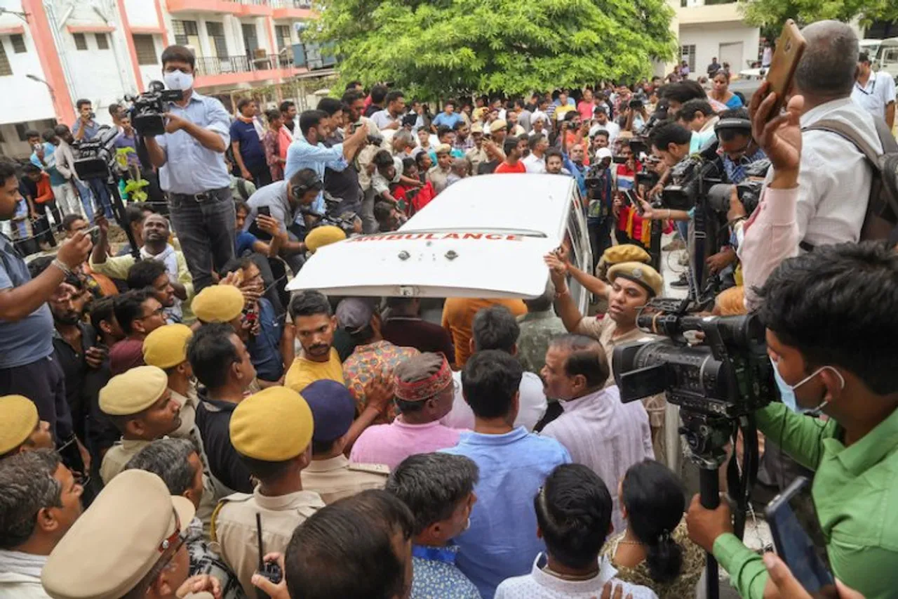 Funeral of Kanhaiya Lal who was beheaded on Tuesday by Riaz Akhtari and Ghouse Mohammad