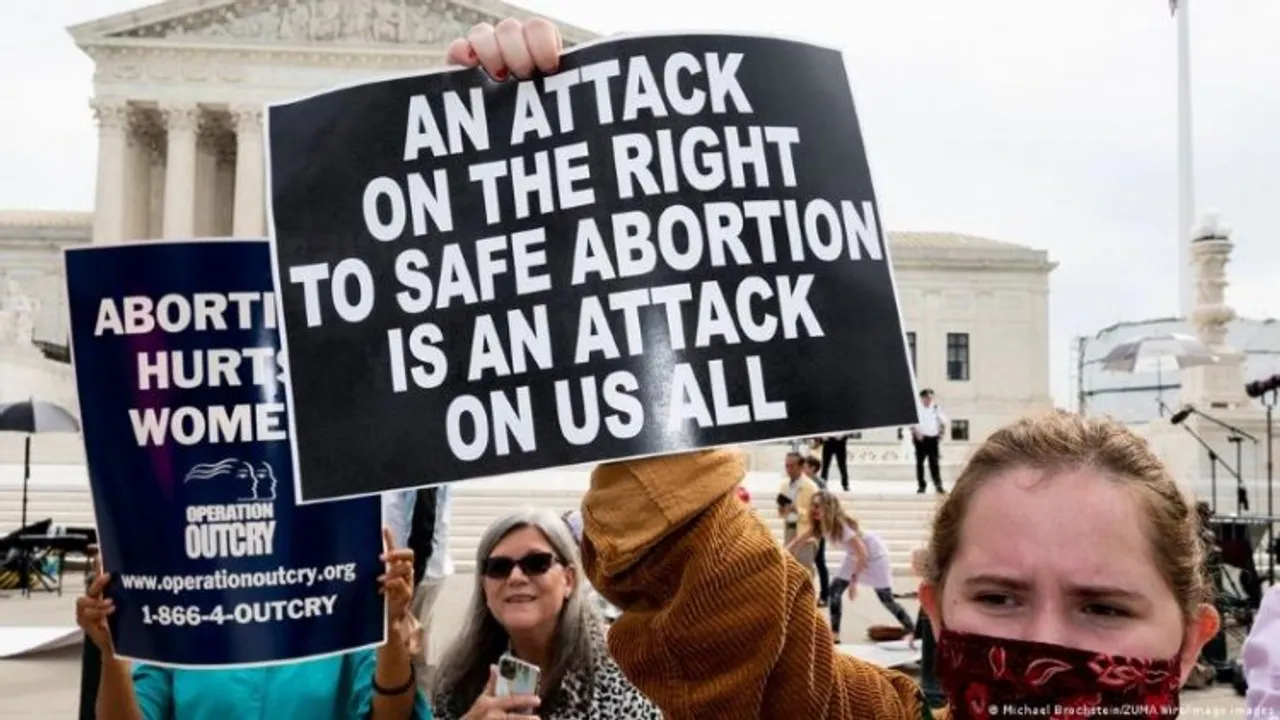 Protestors protesting against the Anti-abortion law in the US