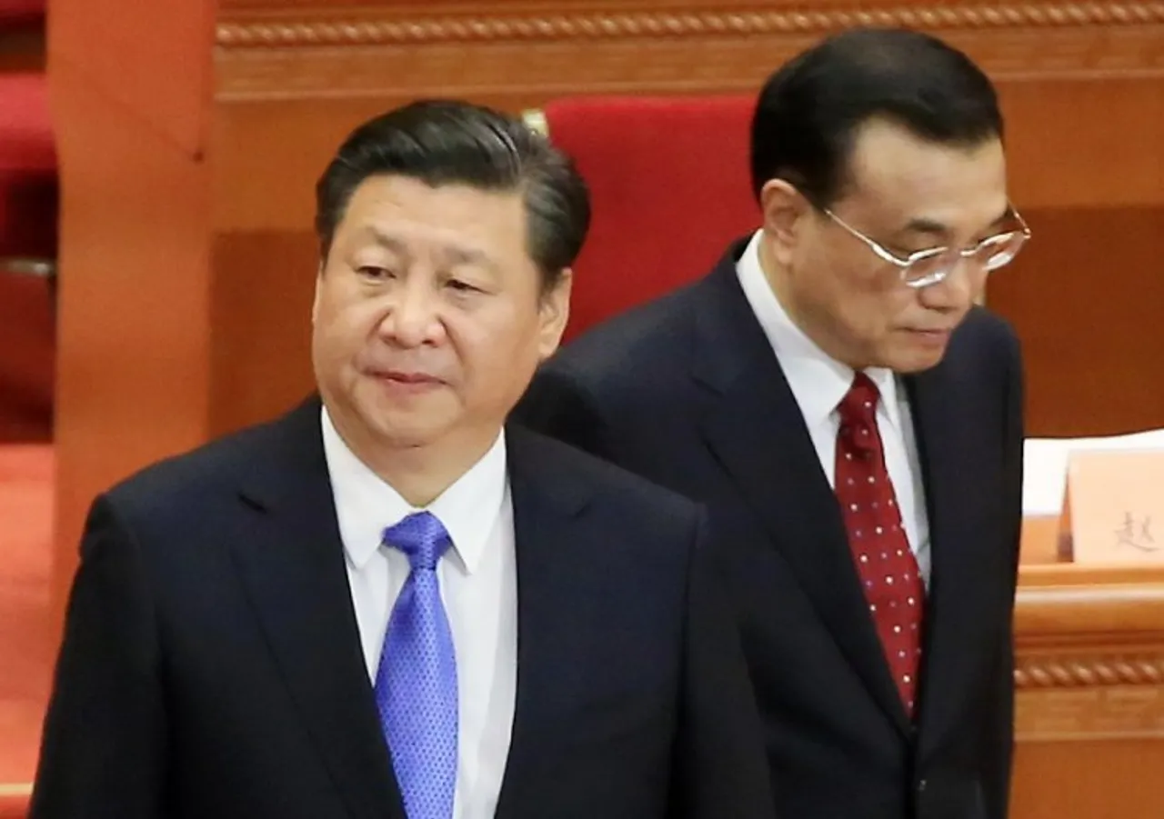 Chinese President Xi Jinping and Chinese Premiere Li Keqiang in CCP meet