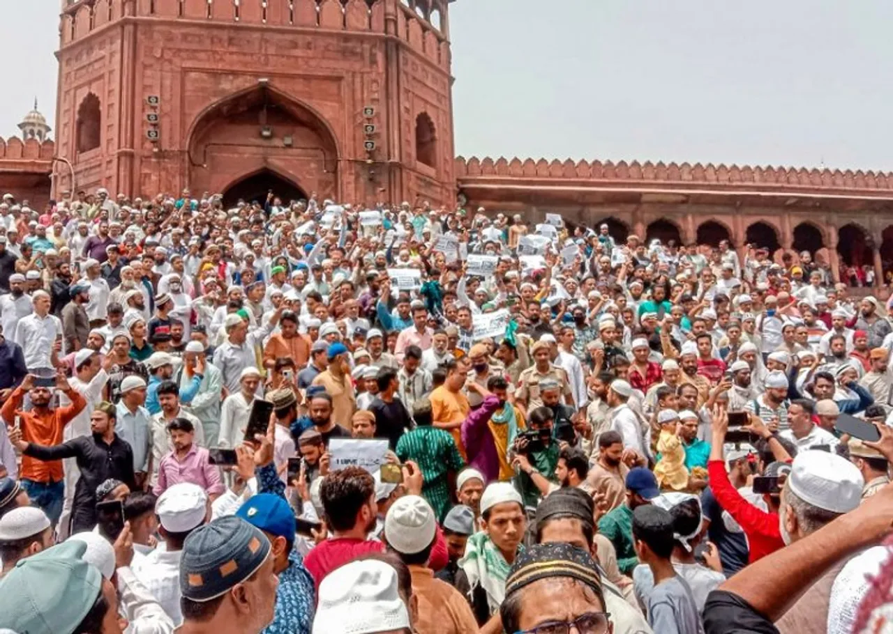 Protests outside Jama Masjid (file photo)