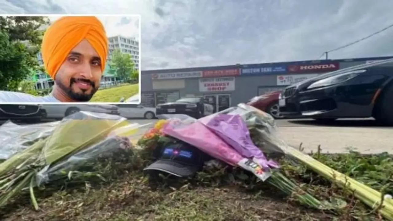 Satwinder Singh and the site where he was shot