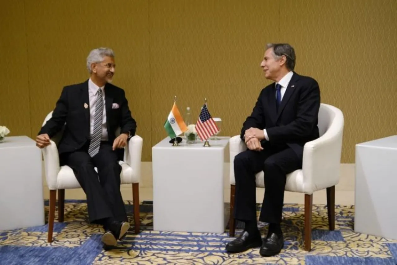 External Affairs Minister S. Jaishankar interacts with US Secretary of State Antony Blinken at Bali in G20 FMM
