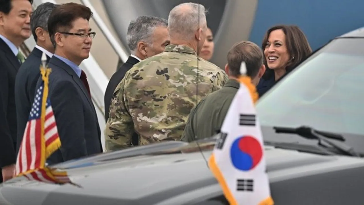 US Vice-President Kamala Harris in South Korea (Image Courtesy: BBC)