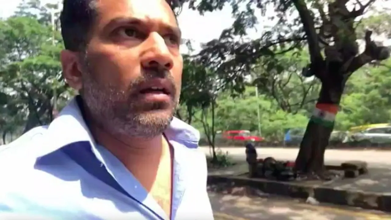 Videograb of the viral video of Bengaluru doctor running to hospital