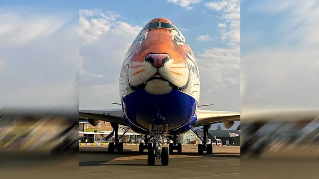 Special customised B747 jumbo jet arrives in Namibia