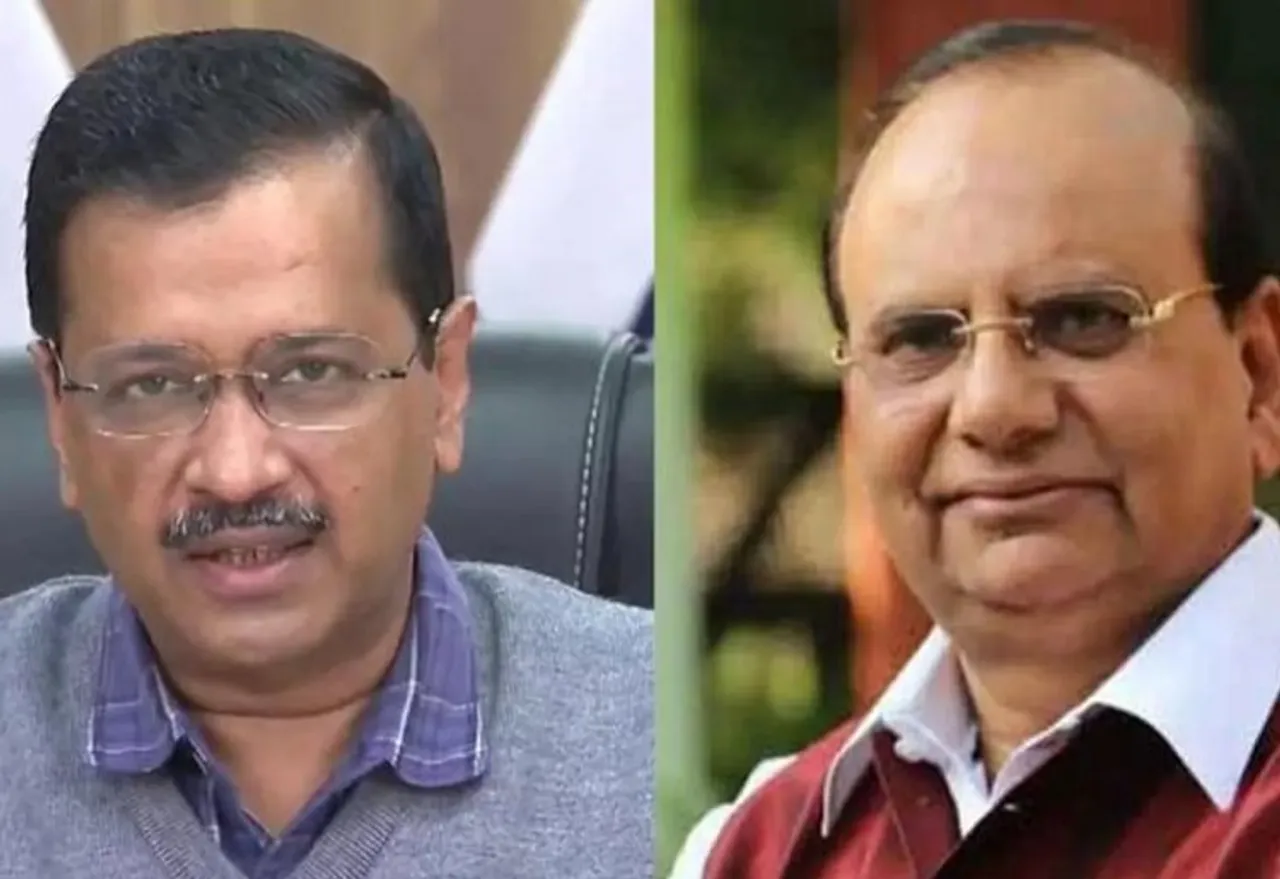 Arvind Kejriwal and VK Saxena (File photo)