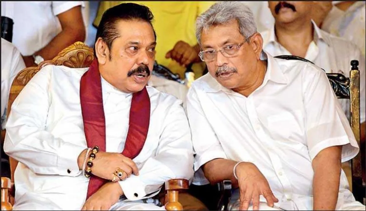 (Left) Mahinda Rajapksa with Gotabaya Rajapaksa (Right) (File photo)