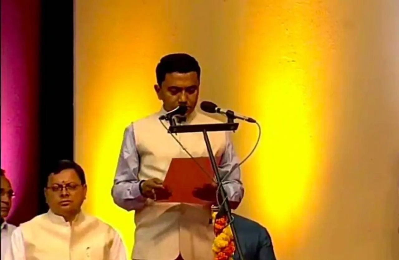 Pramod Sawant takes oath as Goa CM for 2nd term; PM Modi attends swearing-in ceremony